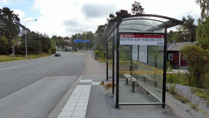 Vandringens start vid Ålstäkets busshållplats