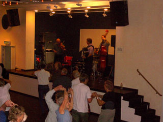 Keep fit dance in Rotebro with Hasse Svedbergs playing Oct 2, 2003