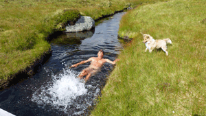 <span lang="en">Bath in the mountains near Grövelsjön, July 25 2013</span>