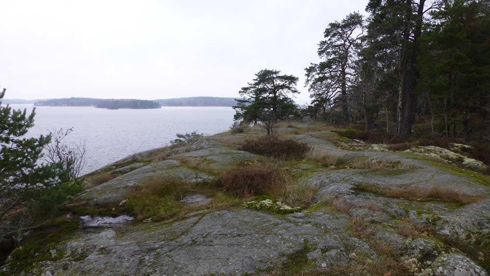 Före Gåseborg - utsikt västerut, Brofjärden skymtar till vänster
