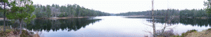 Dammsjön vid Erstavik, panoramabild från norra udden