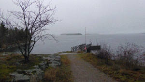 Utsikt mot Stora Värtan från Lidingö. Där har jag ibland åkt långfärdsskridsko, men just nu känns det avlägset
