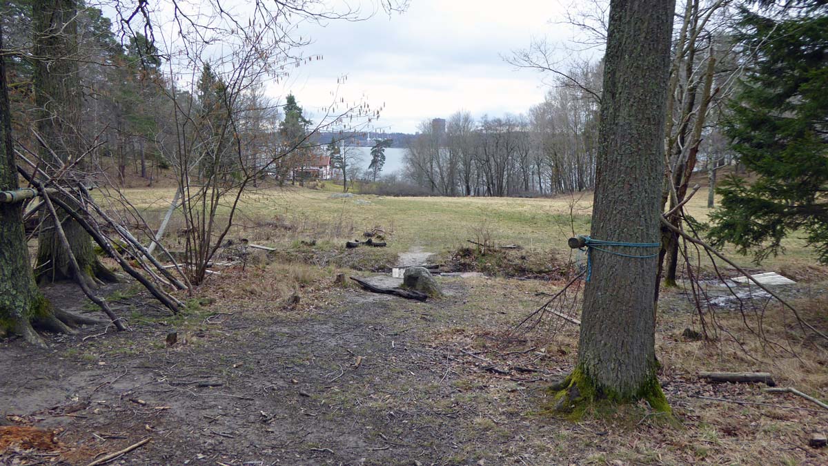 Utsikt från mullevindskyddet på Lidingö mot Ropsten