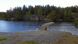 Badplats vid Albysjön