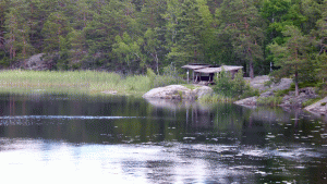 Liten sjö vid passage Blå spåret-Gröna spåret vid Erstavik