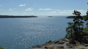 Utsikt från Gålö mot Mysingsholm och Mysingen