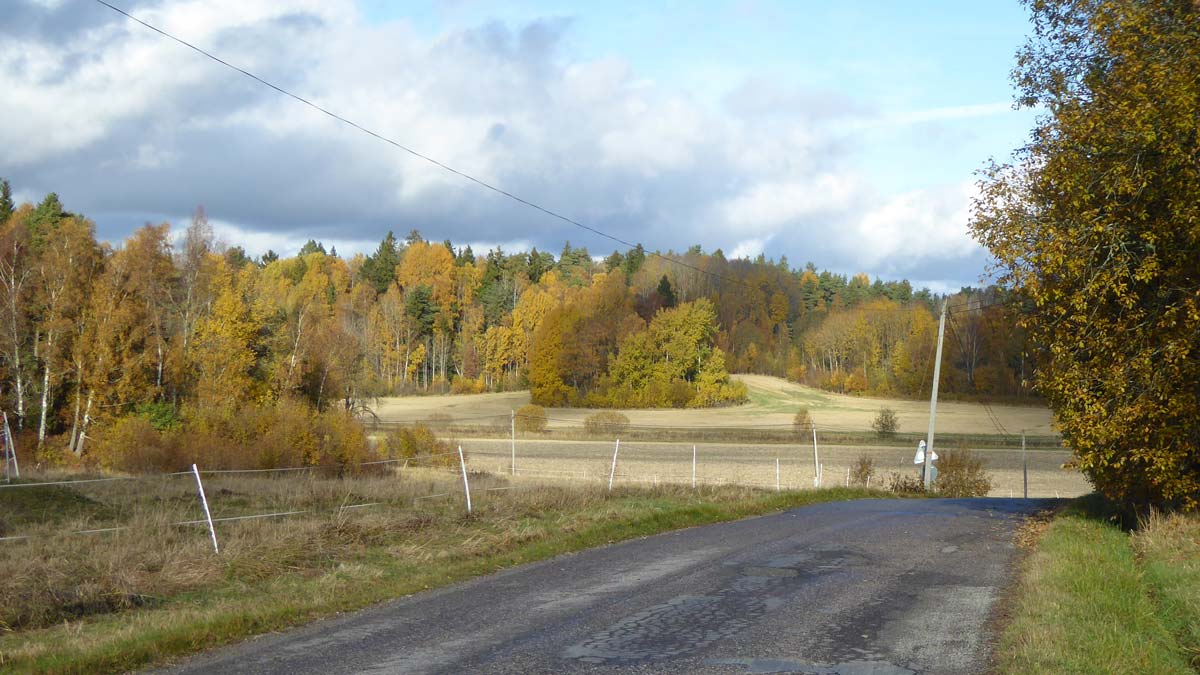 Bilväg mellan Lerhaga och Tvetaberg