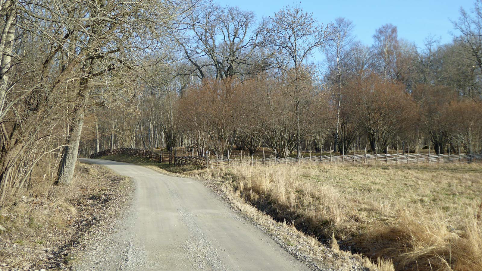 Från Hörningsnäs får man först gå någon kilometer längs en mycket glest trafikerad väg, delvis med naturreservat på vänstra sidan.