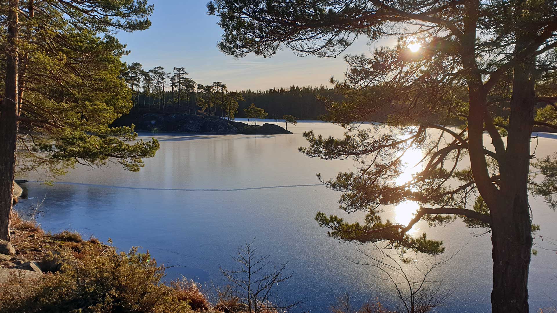 Lundsjön (från vandring Nacka kvarn-Fisksätra 2020-02-05)